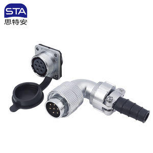 IP67 su geçirmez konnektör 2 3 4 5 6 7 8 9 10 12 14 15 çekirdek WF20 kavisli su geçirmez havacılık TV fiş kare flanş Z soket - Product Image 2