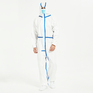 गैर बुना कपड़े सुरक्षा कपड़े चिकित्सा सूट डिस्पोजेबल सुरक्षात्मक आवरण चिकित्सा/श्रम/रासायनिक के लिए - Product Image 2