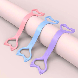 Cinturón de Yoga Elástico para Mujer, Diseño Abierto en Espalda y Hombros, Diseño de Ocho Caracteres, Material TPE, Entrenamiento Físico, Uso en Casa, Cuerda de Tracción - Product Image 2