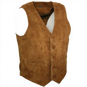 Chaleco de Cuero Marrón para Motocicleta y Equitación JAYCAN SPORTS para Hombre, Ropa Exterior Impermeable - Product Image 3