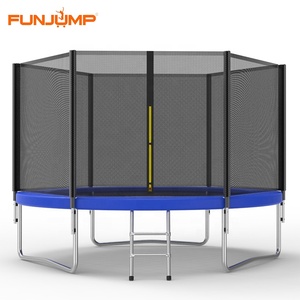 Funjump gros extérieur 14FT 16FT <span class=keywords><strong>Grand</strong></span> Trampolines pour enfants et adultes sautant <span class=keywords><strong>Trampoline</strong></span> avec filet de sécurité - Product Image 1