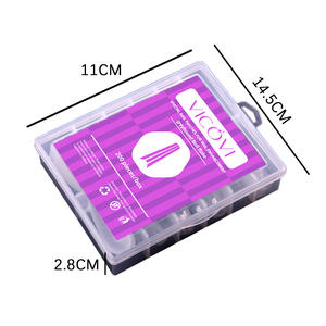 Hot Selling 3XL Long Clear C Curve Vierkant verlängerung Nagels pitzen XXXL Square Coffin Style ABS Acryl Falsche Nägel - Product Image 5