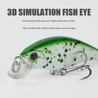 Leurre dur micro-affleurant 3D Eye 52mm 3.8g pour saumon et bar, en ABS, eau salée, 6 couleurs, vente en gros usine