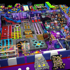 Playpedia Factory, équipement <span class=keywords><strong>de</strong></span> parc d'aventure commercial <span class=keywords><strong>de</strong></span> 1000 m², grand parc <span class=keywords><strong>de</strong></span> trampolines intérieur, parc <span class=keywords><strong>de</strong></span> trampolines sur mesure à thème - Product Image 1
