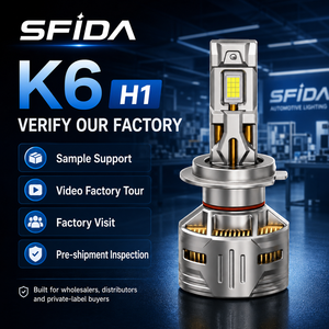Phare automobile SFIDA K6 LED H1 <span class=keywords><strong>H4</strong></span> H7, fabricant OEM/ODM, <span class=keywords><strong>ampoule</strong></span> 150W, alliage de zinc, 15000LM, haute puissance - Product Image 2