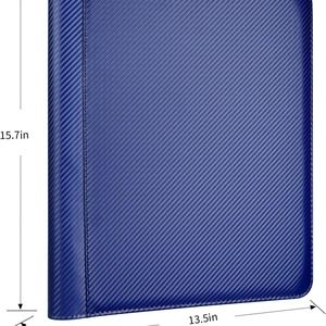 Premium PU Leather 9 Pocket <b>Card</b> <b>Binder</b> Secure Zip Closure Custom Color Trading <b>Card</b> Album PP Pages for <b>Card</b> Storage Just Case - Product Image 6