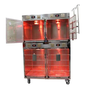 Best selling Cage cat dog veterinary ICU warm oxygen cages stainless steel vet cages Factory Supply