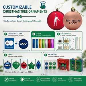 <strong>Customized</strong> Brand Gifts <strong>Custom</strong> LOGO Print <strong>Baubles</strong> Personalized Christmas Ornament Ball With Your Logo Sign Pattern Picture - Product Image 3