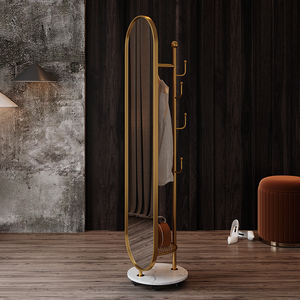 Specchio Ovale Personalizzabile in Lega di Alluminio da Pavimento a Soffitto <span class=keywords><strong>con</strong></span> <span class=keywords><strong>Appendiabiti</strong></span> per Casa/Hotel - Product Image 4