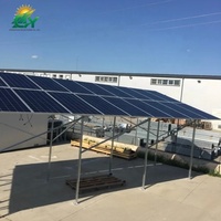 Système de support solaire au sol en acier anodisé, espacement de 300-1000 mm, résistance au vent de 60 m/s, durée de vie de 10-25 ans, usage commercial