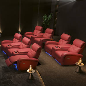 Sièges de cabine électriques de première classe, salle audiovisuelle souterraine, salle multifonction en cuir, <span class=keywords><strong>canapé</strong></span> de cinéma maison personnalisé - Product Image 3