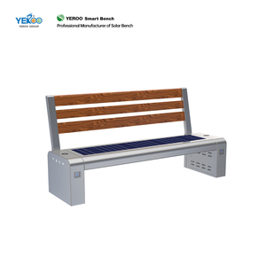 Banc de jardin solaire intelligent avec chargeur USB sans fil, respectueux de l'environnement, pour parcs urbains, arrêts de bus, jardins modernes - Product Image 1