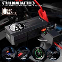 12V 6000mAh Portable voiture saut démarreur compresseur d'air gonfleur de pneu 4-en-1 multi-fonctionnel affichage numérique sans fil pour camions