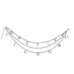 Butterfly Pendant Multi Layer Metal Shoe <b>Chain</b> For Martin <b>Boots</b> Unisex Fashion Accessory Zinc Alloy Charms - Product Image 5