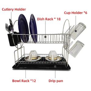 <span class=keywords><strong>Escurridor</strong></span> de Platos Plegable de Hierro de Dos <span class=keywords><strong>Niveles</strong></span>, Accesorios de Cocina, Bandeja para Platos, <span class=keywords><strong>Escurridor</strong></span> de Platos, Secador de Platos - Product Image 3