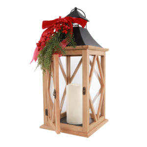 Lanterne <span class=keywords><strong>Natalizie</strong></span> da Tavolo a LED, Ornamenti <span class=keywords><strong>in</strong></span> <span class=keywords><strong>Legno</strong></span>, <span class=keywords><strong>Portacandele</strong></span> e Vasetti per Candele, Regali Luminosi per la Stagione Festiva - Product Image 4