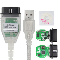 Câble de diagnostic automobile ODEOBD en anglais pour BMW K+CAN/K+DCAN, interface USB FT232RL, lecteur de code OBDII 12V, garantie 1 an