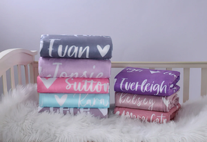 Couvertures personnalisées personnalisées nom nouveau-né Swaddle bébé super doux polaire douche <span class=keywords><strong>cadeau</strong></span> couverture pour filles garçons jette <span class=keywords><strong>cadeau</strong></span> - Product Image 6