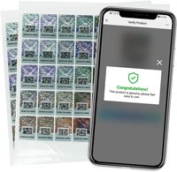 Scratch Off Tamper Proof QR Code Warranty Stickers Proof Holographic Anti-counterfeit Security Label for Electronics