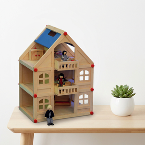 ANNA & BECK Set di Mobili Durevoli per <span class=keywords><strong>Casa</strong></span> delle Bambole Fai-da-Te, Accessori Educativi per Bambini <span class=keywords><strong>con</strong></span> Più Piani - Product Image 1