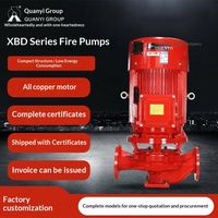 Pompe à incendie XBD verticale monophasée électrique avec brides internationales pour hydrant d'incendie intérieur et sprinkler automatique