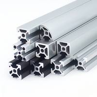 Profilé d'extrusion en alliage d'aluminium industriel 6063 T5 1020E pour cadre de table de travail, profilé en L 10x20, rail en T, service de découpe Meide