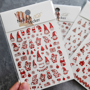 Pegatinas de <span class=keywords><strong>Uñas</strong></span> <span class=keywords><strong>Navideñas</strong></span> Francesas de Lujo en 3D de PU Premium, Diseño de Copos de Nieve, Árboles y Ciervos Autoadhesivas al por Mayor |   Calcomanías Personalizadas - Product Image 4