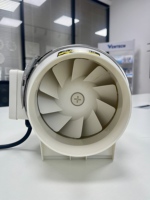 Ventilateur en ligne à flux mixte : Connexion directe au conduit, bon débit d'air pour salle de bain, cuisine, chambre d'hôtel, ventilation générale.