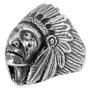 yunnique Men's <b>Titanium</b> Steel <b>Ring</b> Silver Face Design Geometric Pattern Gift Jewelry - Product Image 4