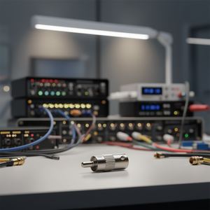 <b>Rca</b> Male To Bnc Female <b>Adapter</b> 50 Ohm Nickel Plated Audio Video Connector - Product Image 3