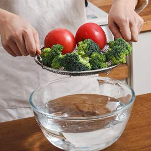 तेल फ़िल्टरिंग शुद्ध स्टीमर बास्केट माल नाली पैन पुनः प्रयोज्य तेल ड्रिप फ़िल्टरिंग डिश कूलिंग रैक नूडल्स के लिए ठंडा रैक - Product Image 4