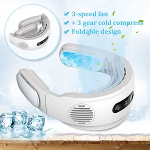 2023 New launched neck cooling fan,neck cooler + neck bladeless fan 2 in 1,portable air conditioner fan