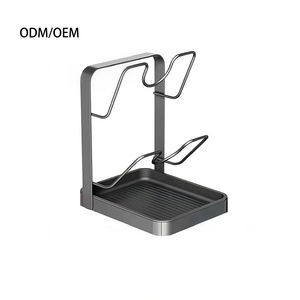 Support de rangement multifonctionnel sur pied pour couvercles de casseroles, avec planche à découper multi-niveaux et séchoir à vaisselle – Meilleures ventes - Product Image 1