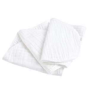 تخفيضات كبيرة فائقة النعومة بلون صلب الشاش بيبي مريلة قطنية عضوية - Product Image 4