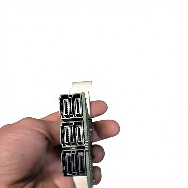 SU-SA3006 PCIe-to-SATA expansion card with six SATA 3.0 ports.