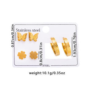 <span class=keywords><strong>Orecchini</strong></span> a Cerchio Sottili da Donna in Acciaio Inossidabile Impermeabile con Placcatura in Oro PVD 18K, Forme Multiple Personalizzabili, Non Allergici - Product Image 5