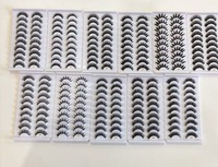 10 paires de faux cils 3D en vison, longs et naturels, faits à la main, extensions de cils pour maquillage, vente en gros