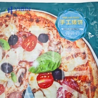 Sacs en plastique personnalisés avec logo, sacs thermoscellables avec fenêtre, sacs en nylon laminé PA/PE pour le stockage de pizzas surgelées, emballage pour aliments surgelés
