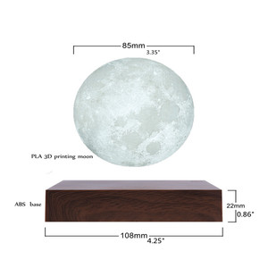 HCNT 3D Printing Magnetic Levitating Moon Lamp LED Warm Moon Light For Home Decoration Gift Birthday Mother's Day - Product Image 6