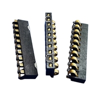 Connecteur de batterie à ressort CMS, pas de 1,6 PH, 3 à 10 broches, contact mâle, connecteur de charge d'alimentation, contacts plaqués or, borne métallique pour PCB