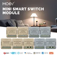 MOES Serie Star Ring Mini Interruptor Inteligente Tuya WiFi/Zigbee Módulo DIY Interruptor de Luz 1/2 Gang Control Remoto Compatible con Alexa Google Home