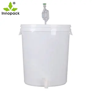 Brasseur de bière 30 L en plastique transparent PP avec couvercle souple L D P E