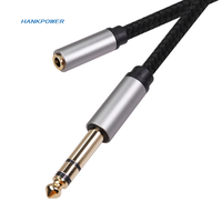 Câble adaptateur convertisseur audio auxiliaire pour casque 6,35 mm 1/4 pouce mâle vers 3,5 mm 1/8 pouce femelle 0,3 m 1,5 m 3 m
