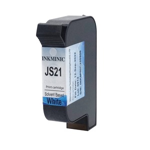 Good Quality JS21 Solvent Based <b>White</b> Ink Cartridge with Chip for Meenjet Mxpro Mxplus Mx Series TIJ Thermal Inkjet <b>Printer</b> - Product Image 2