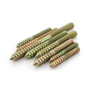Personalizar acero grado 8,8 amarillo grado <span class=keywords><strong>4</strong></span>,8 <span class=keywords><strong>tornillo</strong></span> de pasador doble extremo roscado tornillos de madera <span class=keywords><strong>1</strong></span>/<span class=keywords><strong>4</strong></span> "Fábrica - Product Image 6