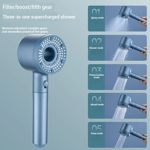Vendita calda potente doccia a mano con filtro agli ioni negativi placcato bagno testa di spruzzo pressurizzata per servizi igienici - Product Image 3