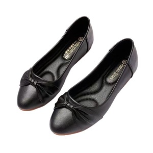 Elegant Pointed Toe Flat <b>Shoes</b> With Bow Decoration Slip-On Women's Microfiber Leather Comfort Flats All Seasons - Product Image 5