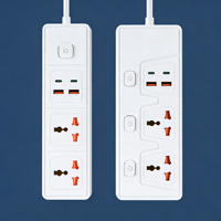 Multiprise de charge 3250W avec 3-5 prises, 2 ports USB-A et 2 ports USB-C, protection contre les surtensions, pour usage domestique