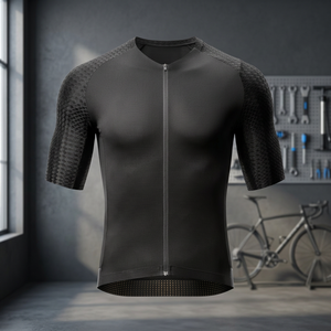 Maillot de cyclisme personnalisé en polyester/spandex pour homme, manches courtes, respirant, pour vélo de route, avec logo par transfert thermique – Vente en gros - Product Image 4