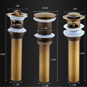 Vasque en verre antique <span class=keywords><strong>de</strong></span> style européen avec siphon standard à clapet pour salle <span class=keywords><strong>de</strong></span> bain - Product Image 2